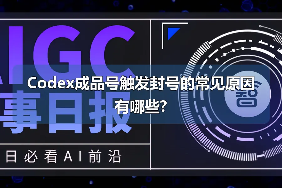Codex成品号触发封号的常见原因有哪些?